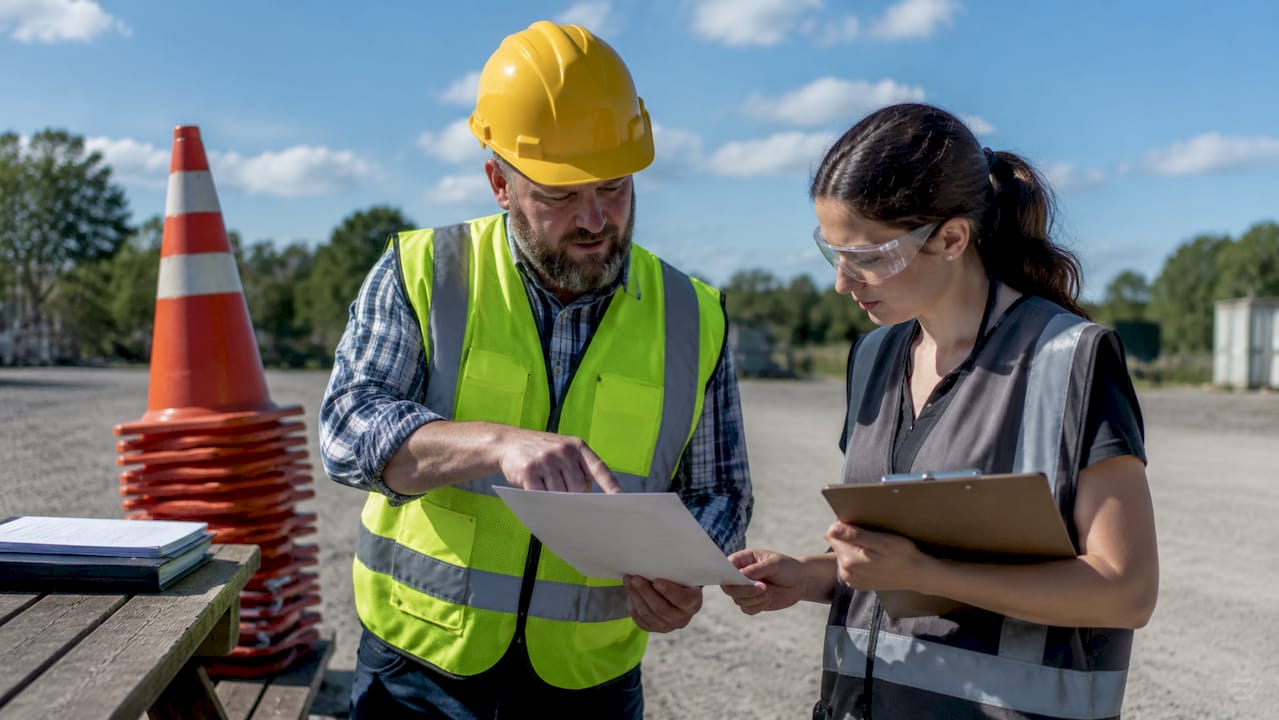 Safety trainer conducting industrial training session