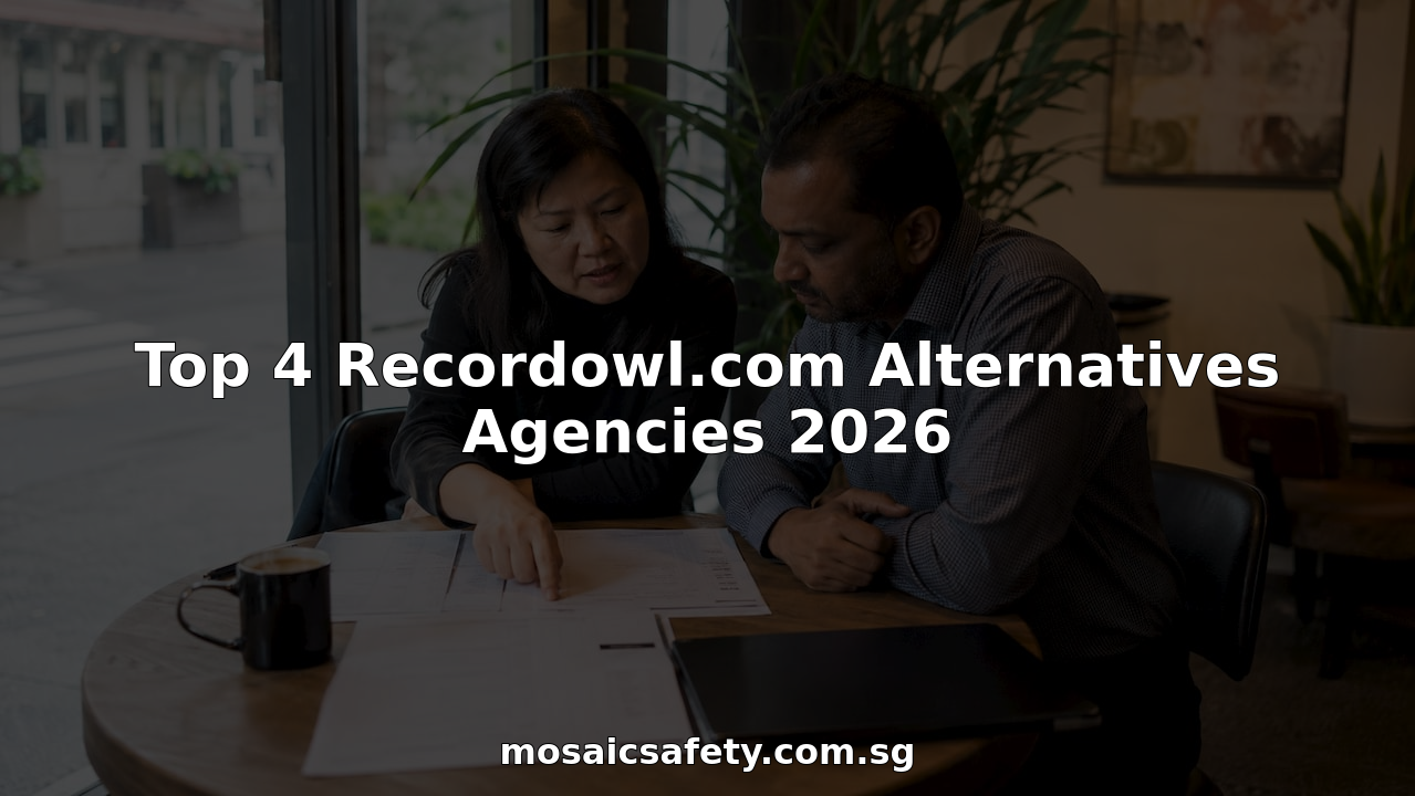 Construction safety consultants reviewing audit documents
