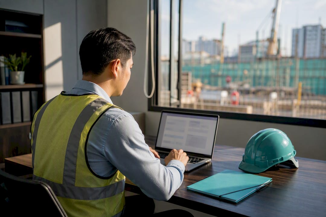 Safety manager submitting a bizSAFE application