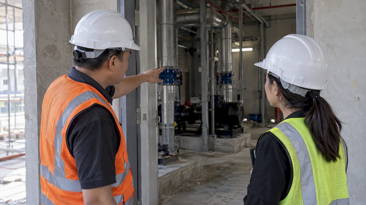 Supervisor explaining site control to auditor