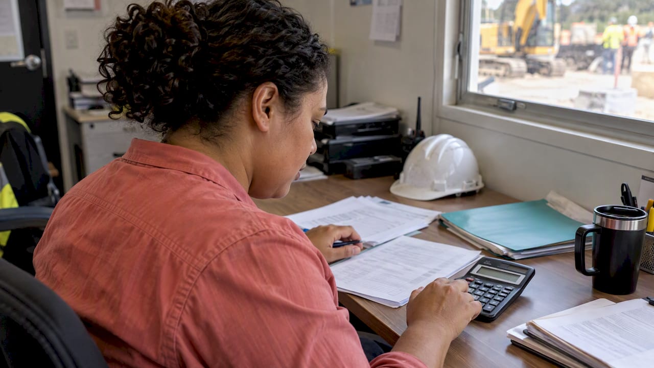 Safety manager calculating a construction incident rate